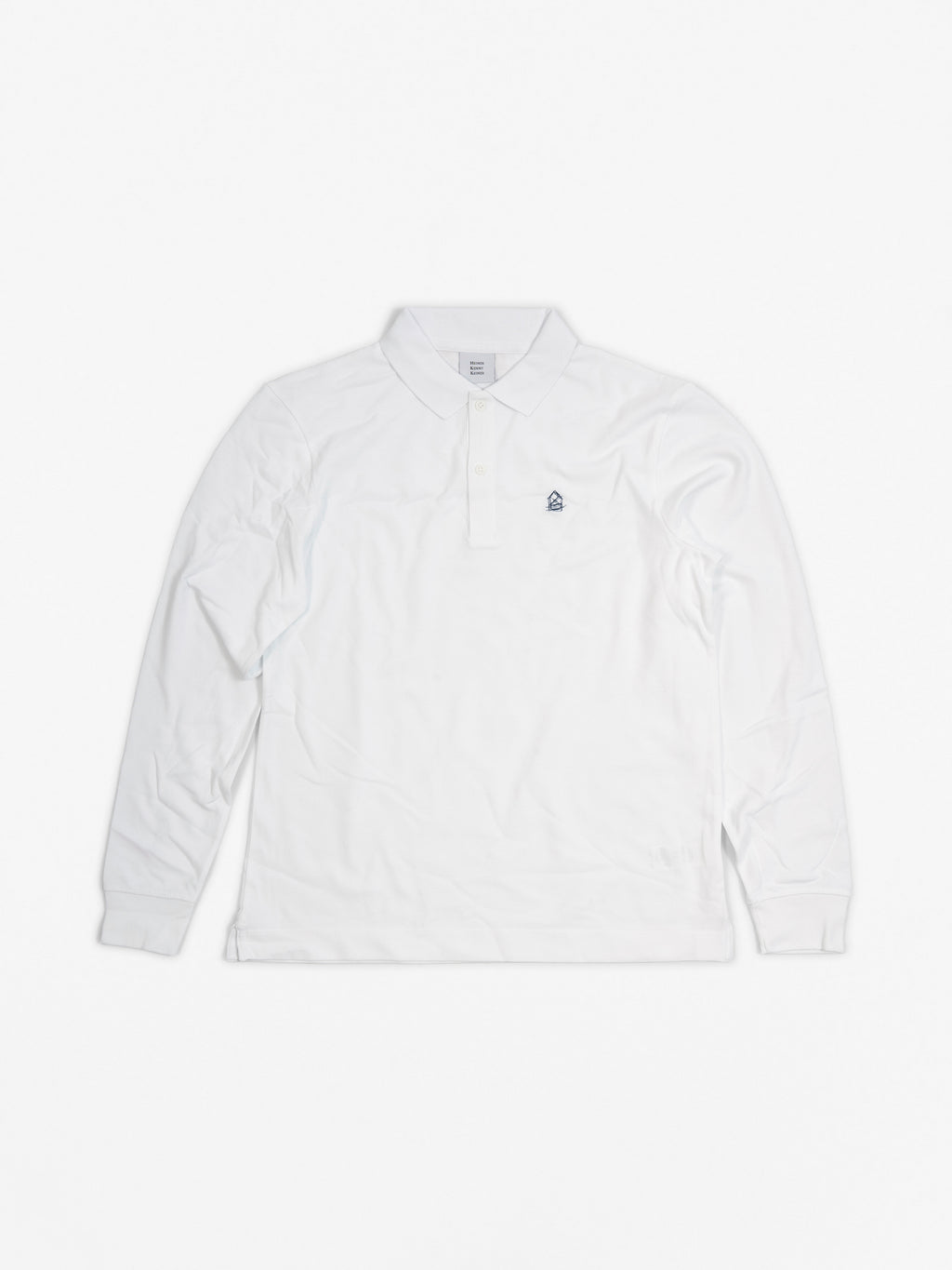 Langarm Polo Weiß